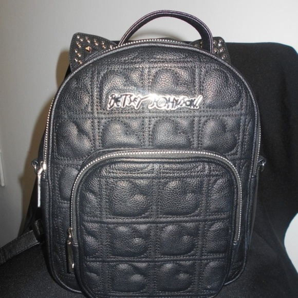 Betsey Johnson Handbags - Betsey Johnson Black Backpack